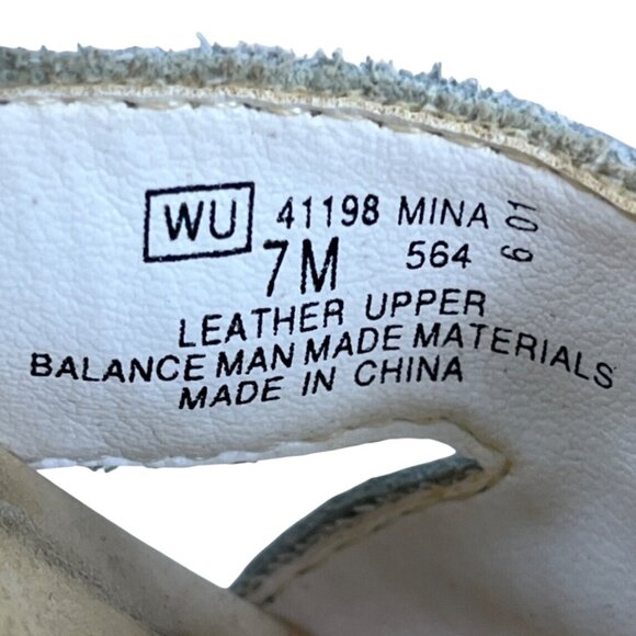 Apostrophe Women’s White Leather Buckle Strap Mina Wooden Heeled Sandals Sz 7M - Picture 6 of 8